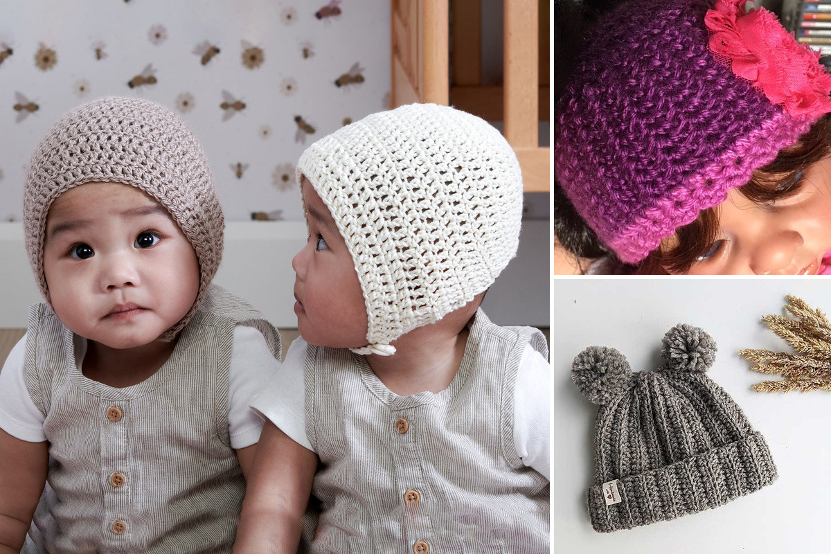 18 Free Crochet Baby Hat Patterns
