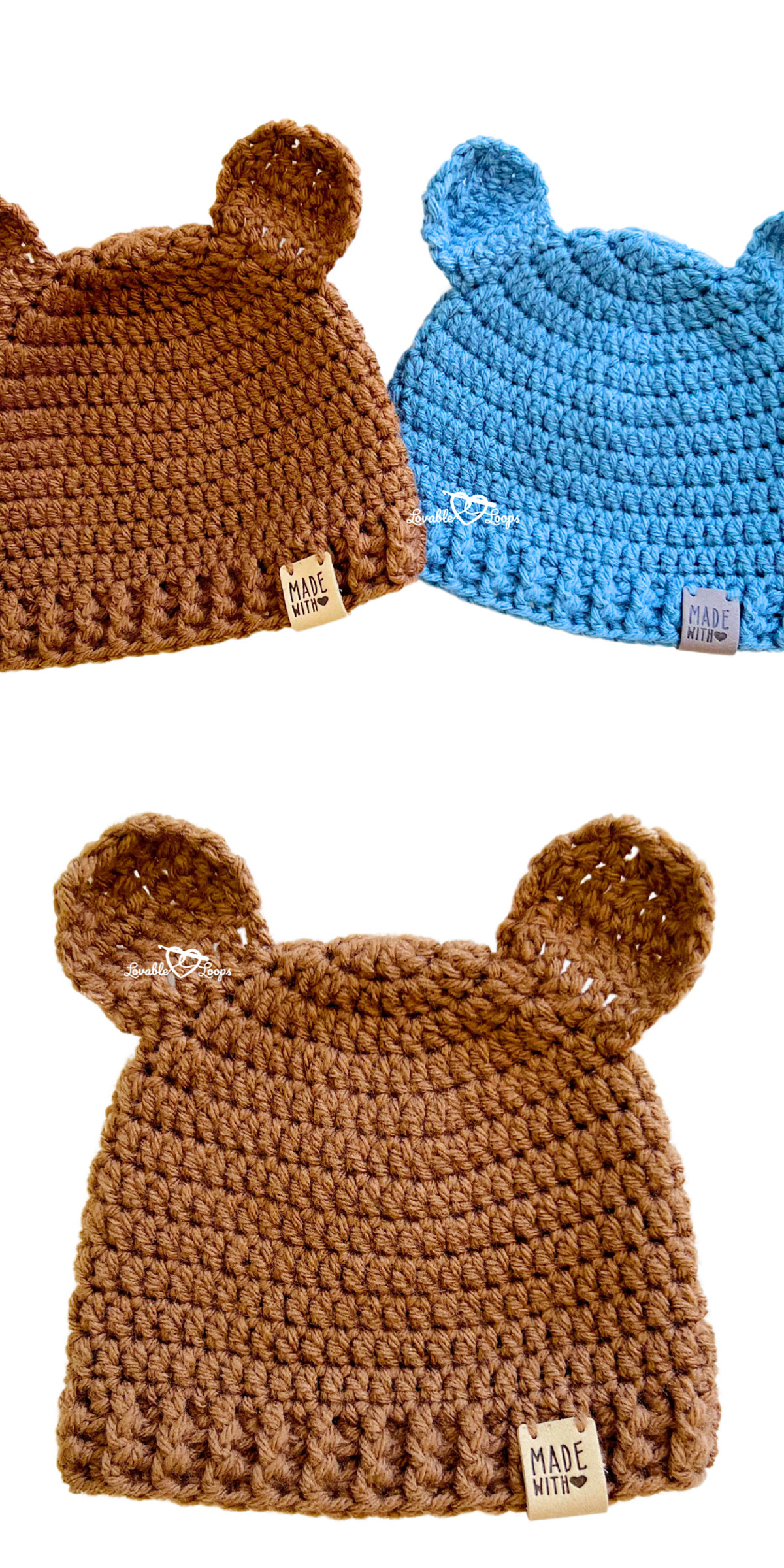 Teddy Bear Baby Hat