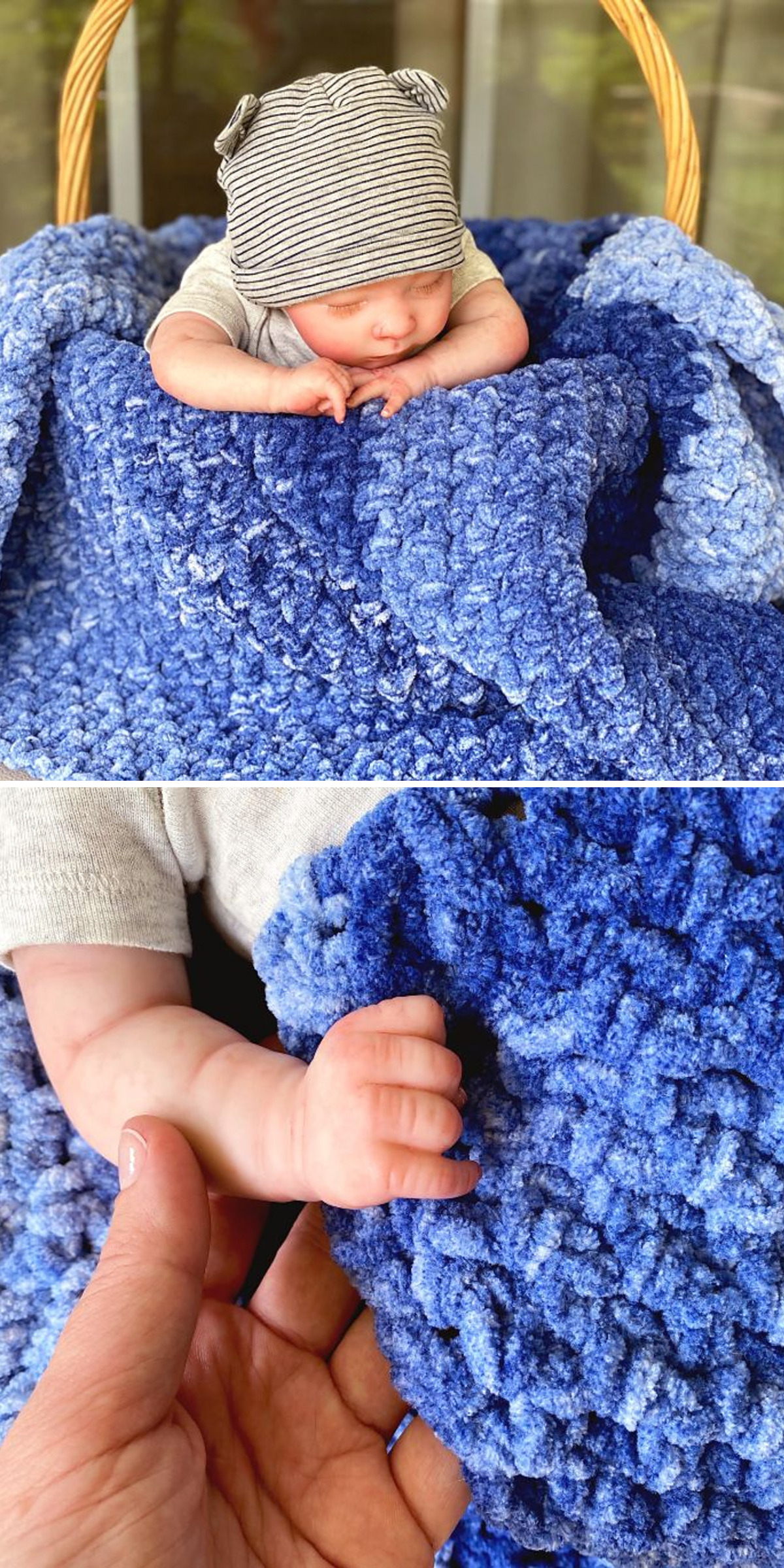 C2C Moss Stitch Baby Blanket