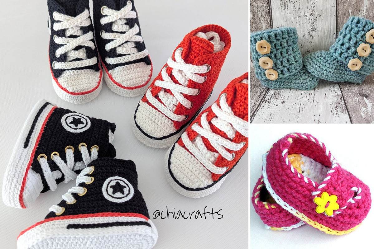 20 Free Crochet Baby Booties Patterns