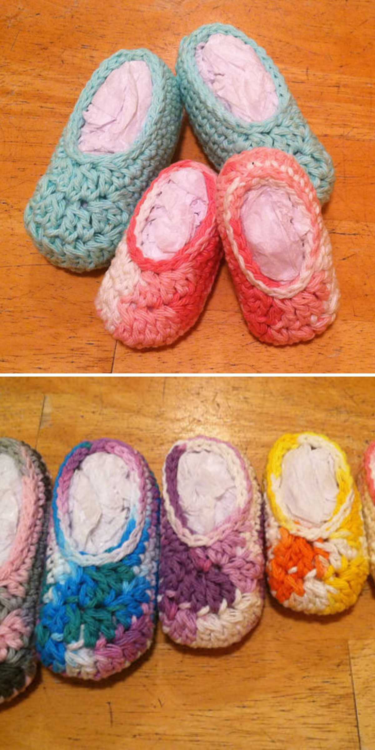 Easy Crochet Baby Slippers