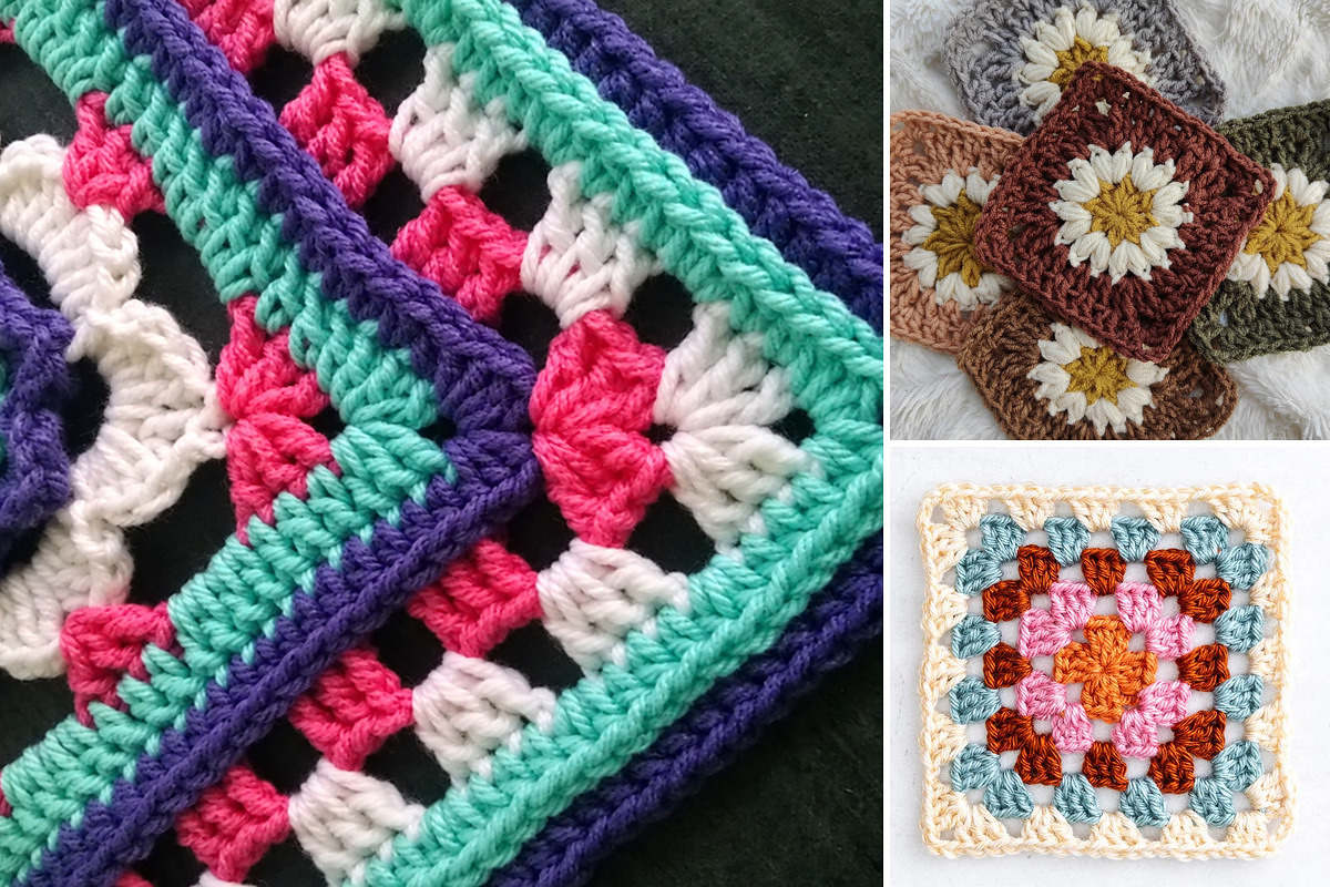 24 Free Crochet Granny Square Patterns