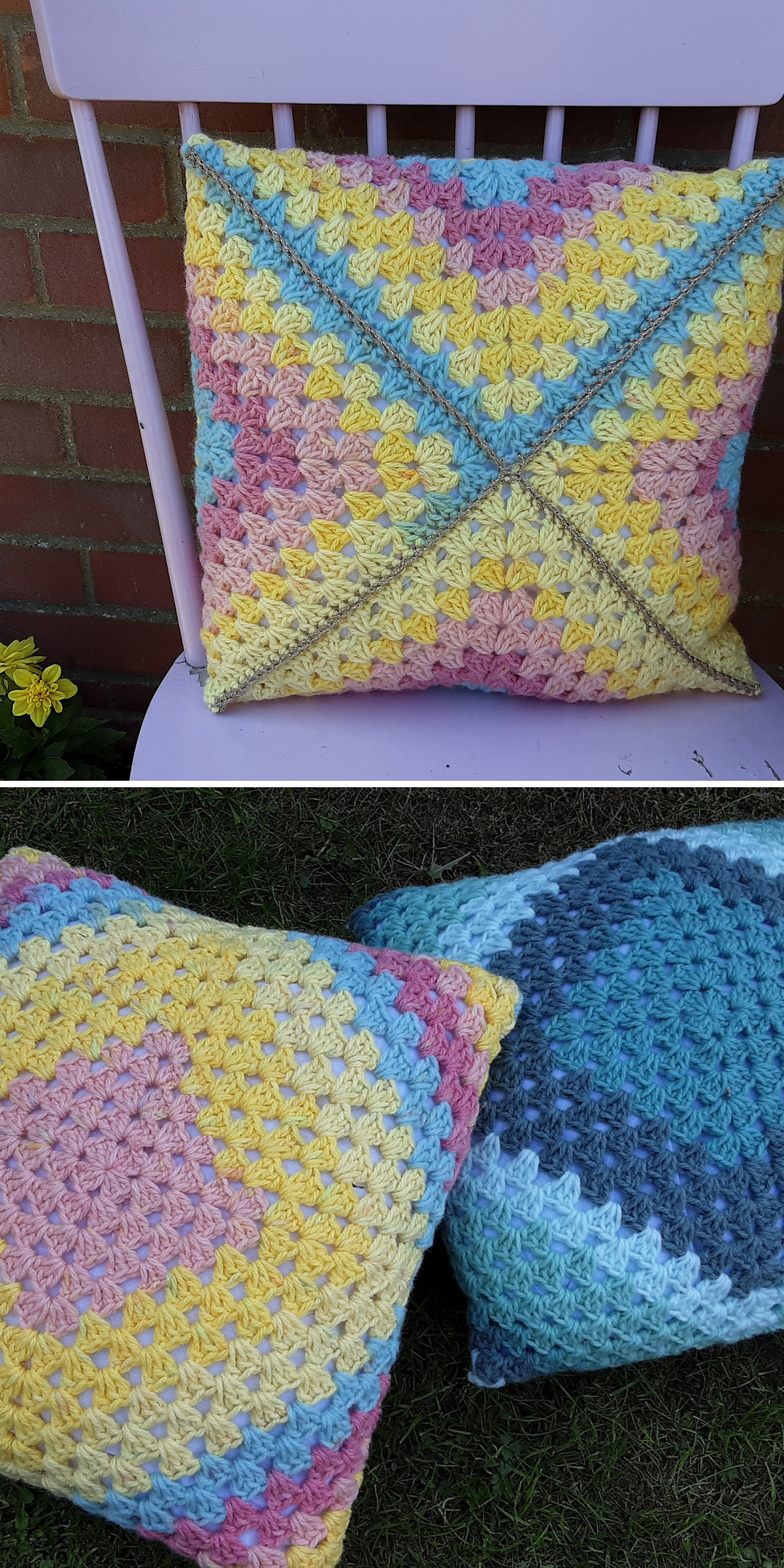 Granny Square Easy Cushion
