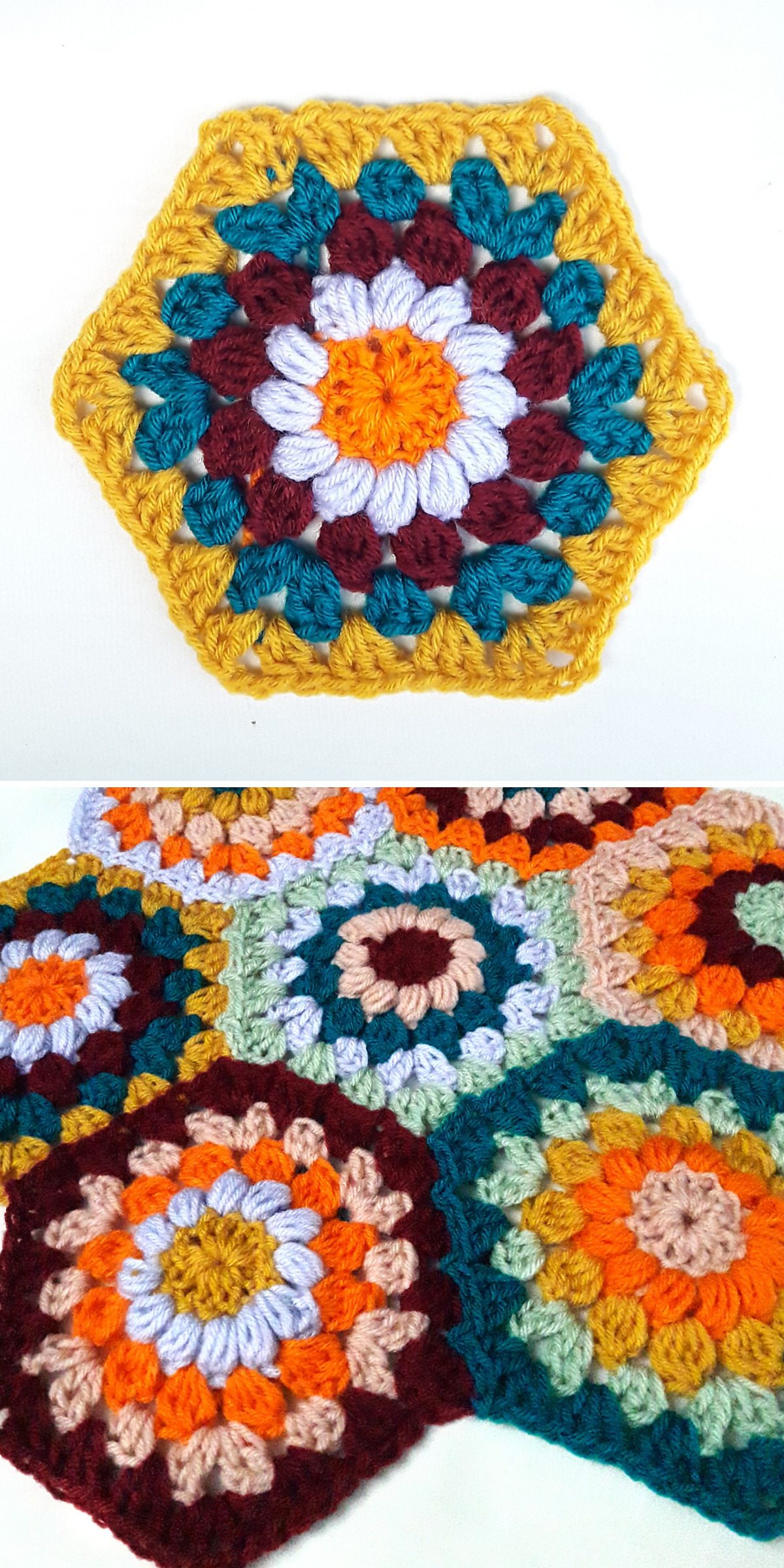 Sunburst Granny Hexagon